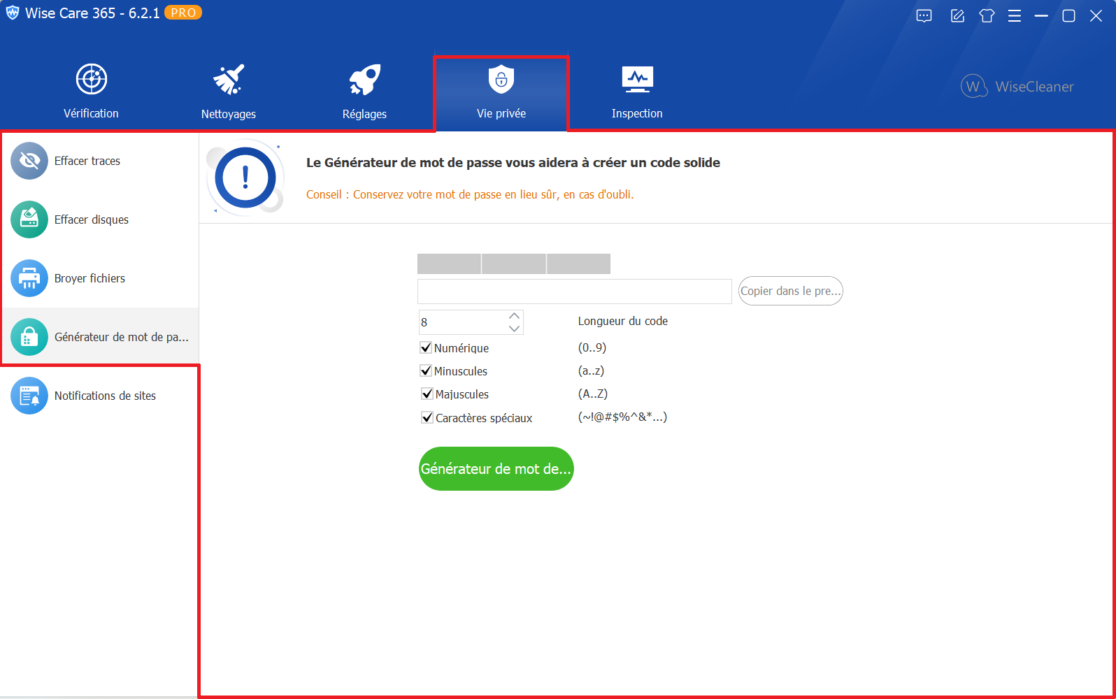 WiseCare365-Vieprivee-Generateurdemotdepasse